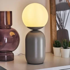 Lampe de table Alolas Gris, 1 lumière