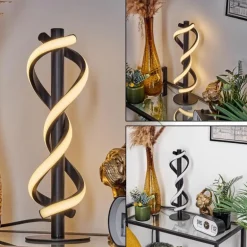 Lampe de table Alvarim LED Noir, 1 lumière