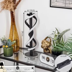 Lampe de table Alvarim LED Noir, 1 lumière