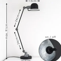 Lampe de table Arild Noir, 1 lumière