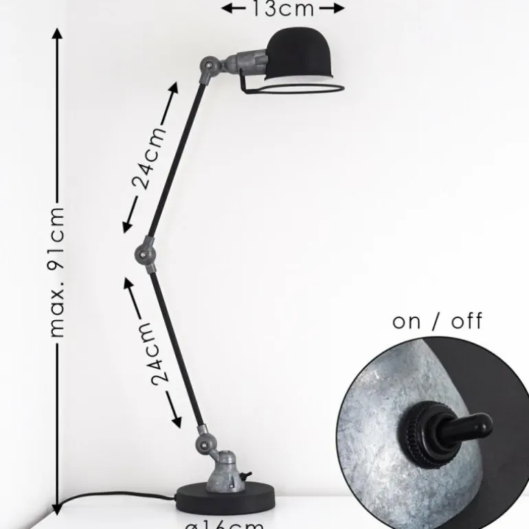 Lampe de table Arild Noir, 1 lumière