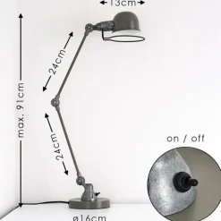 Lampe de table Arild Vert, Argenté, 1 lumière
