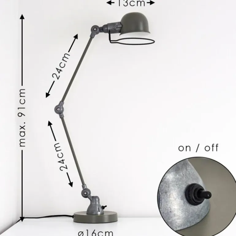 Lampe de table Arild Vert, Argenté, 1 lumière