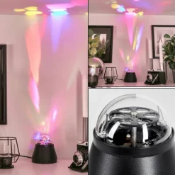Lampe de table Atabueira LED Noir, 1 lumière, Changeur de couleurs