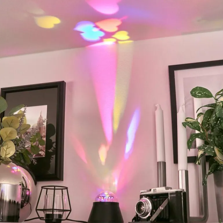 Lampe de table Atabueira LED Noir, 1 lumière, Changeur de couleurs