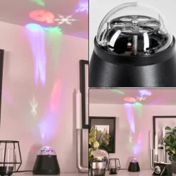 Lampe de table Atabueira LED Noir, 1 lumière, Changeur de couleurs