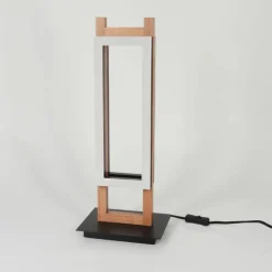 Lampe de table Ayajasco LED Couleur bois, Noir, 1 lumière