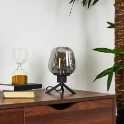 Lampe de table Barnegat Noir, 1 lumière