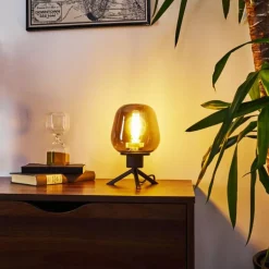 Lampe de table Barnegat Noir, 1 lumière