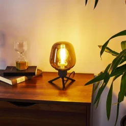 Lampe de table Barnegat Noir, 1 lumière