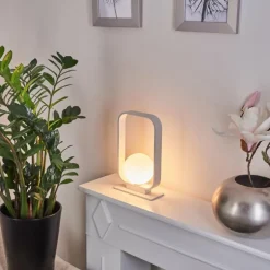 Lampe de table Beland Blanc, 1 lumière
