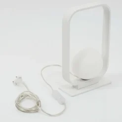 Lampe de table Beland Blanc, 1 lumière
