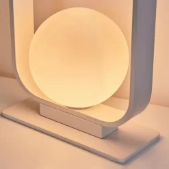 Lampe de table Beland Blanc, 1 lumière