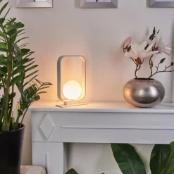 Lampe de table Beland Blanc, 1 lumière
