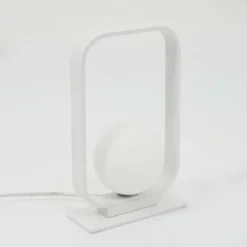 Lampe de table Beland Blanc, 1 lumière
