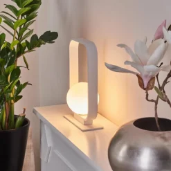Lampe de table Beland Blanc, 1 lumière