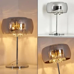 Lampe de table Blacklick Chrome, 3 lumières