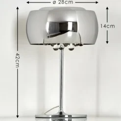 Lampe de table Blacklick Chrome, 3 lumières