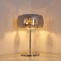 Lampe de table Blacklick Chrome, 3 lumières