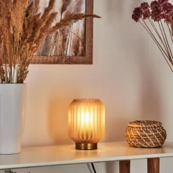 Lampe de table Briel Laiton, 1 lumière