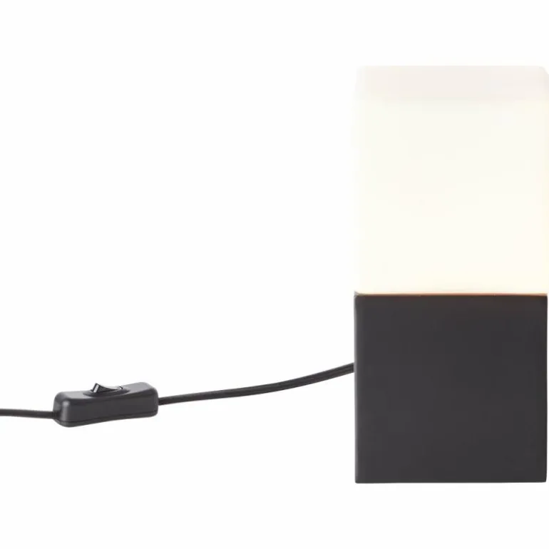 Lampe de table Brilliant Twisty Noir, 1 lumière