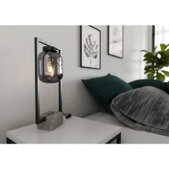 Lampe de table By Rydens Dixton Noir, 1 lumière