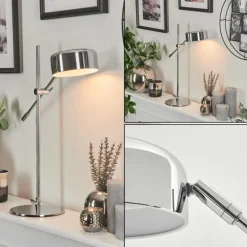 Lampe de table Camori Chrome, 1 lumière