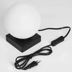 Lampe de table Chamouscady Noir, 1 lumière