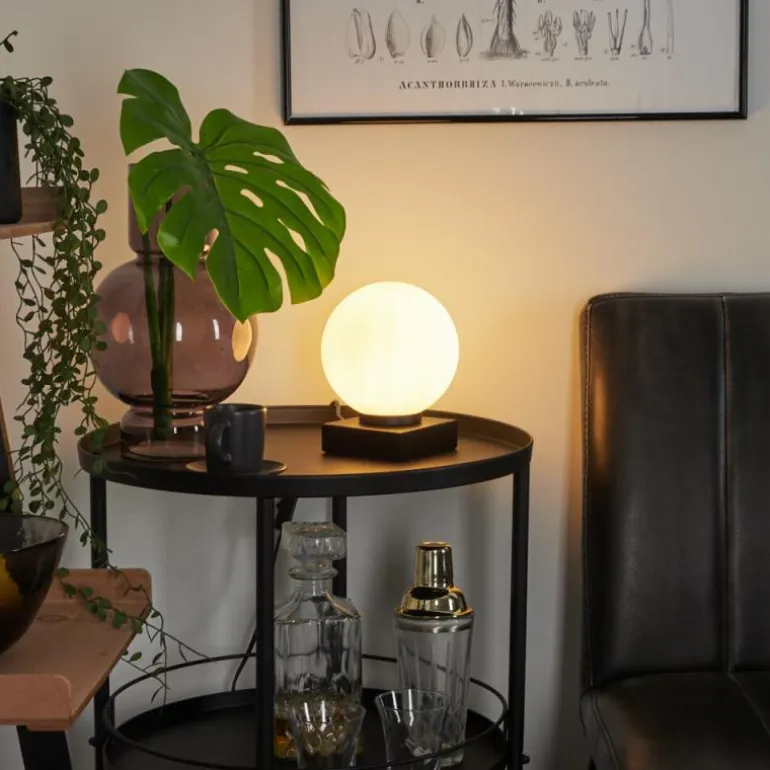 Lampe de table Chamouscady Noir, 1 lumière