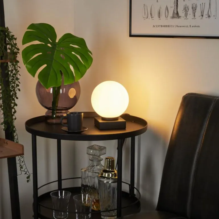 Lampe de table Chamouscady Noir, 1 lumière