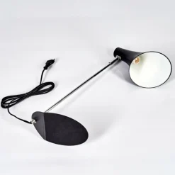 Lampe de table Corralcay Chrome, Noir, 1 lumière