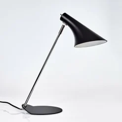 Lampe de table Corralcay Chrome, Noir, 1 lumière
