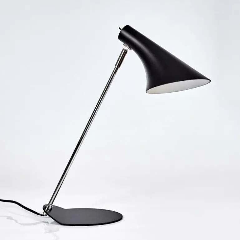 Lampe de table Corralcay Chrome, Noir, 1 lumière