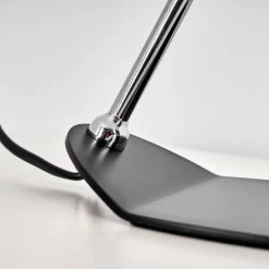 Lampe de table Corralcay Chrome, Noir, 1 lumière