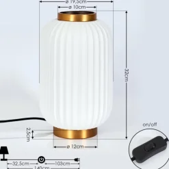 Lampe de table Dyce Laiton, 1 lumière