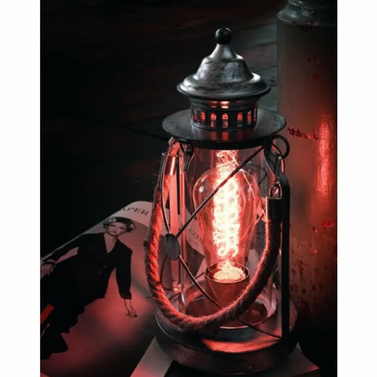 Lampe de table Eglo VINTAGE Brun foncé, Argenté, 1 lumière