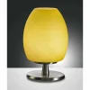 Lampe de table Fabas Luce ROCKFORD Nickel mat, 1 lumière