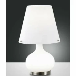 Lampe de table Fabas Luce ADE Nickel mat, 2 lumières