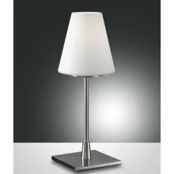 Lampe de table Fabas Luce Lucy big Nickel mat, 1 lumière