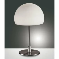 Lampe de table Fabas Luce Gaia big Nickel mat, 1 lumière