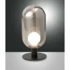 Lampe de table Fabas Luce Gubbio LED Noir, 1 lumière