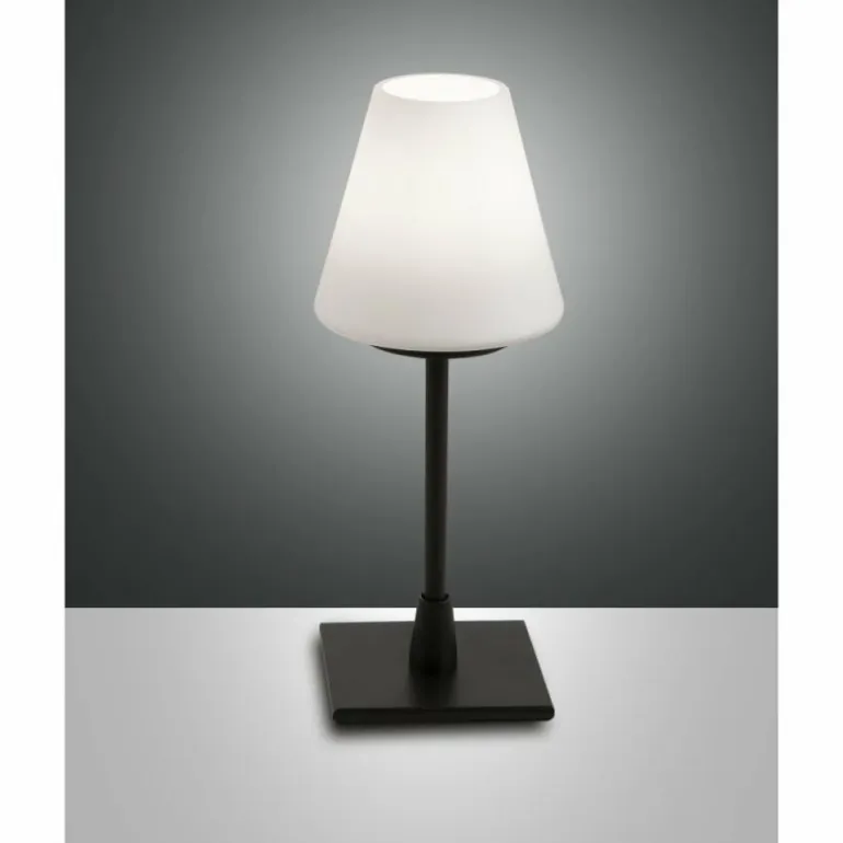 Lampe de table Fabas Luce Lucy LED Noir, 1 lumière