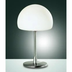 Lampe de table Fabas Luce Gaia LED Nickel mat, 1 lumière