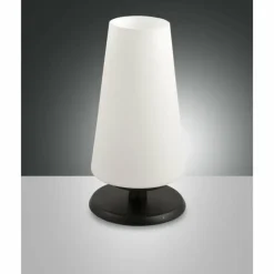 Lampe de table Fabas Luce Milady LED Noir, 1 lumière