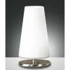 Lampe de table Fabas Luce Milady LED Nickel mat, 1 lumière