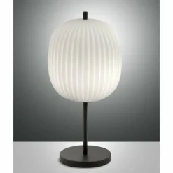Lampe de table Fabas Luce Domizia Noir, 1 lumière
