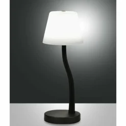 Lampe de table Fabas Luce Ibla LED Noir, 1 lumière