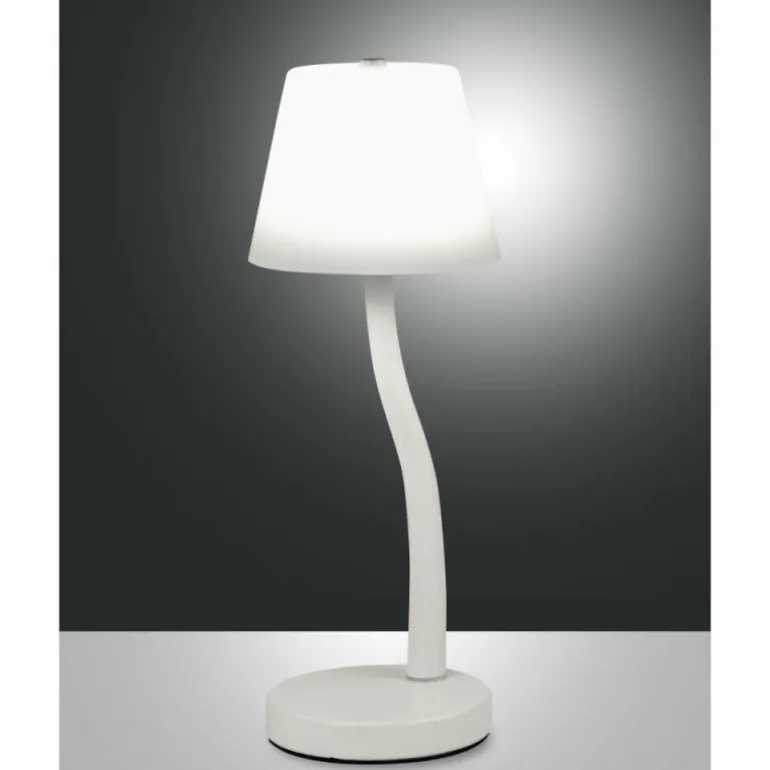 Lampe de table Fabas Luce Ibla LED Blanc, 1 lumière