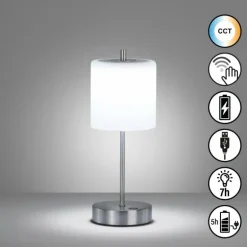 Lampe de table FHL easy Riva LED Nickel mat, 1 lumière