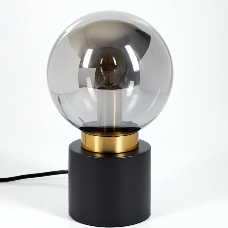 Lampe de table Flawil Laiton, Noir, 1 lumière